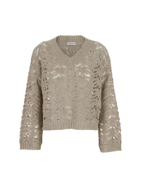 Sweter Brunello Cucinelli beżowy