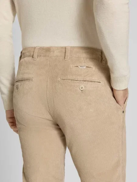 Spodnie sztruksowe o kroju slim fit z z tyłu model ‘Fabio’ Brax