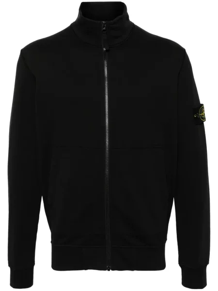 Kardigan Stone Island z dżerseju z kamieniami czarny