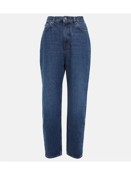 Blugi conici Toteme cu talie înaltă albastru