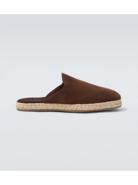Papuci tip mules Ancient Greek Sandals din piele maro