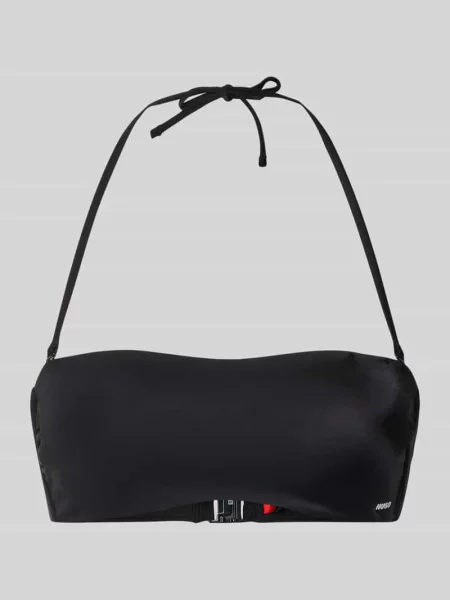 Góra od bikini z napisem z logo model PURE BANDEAU' Hugo czarne