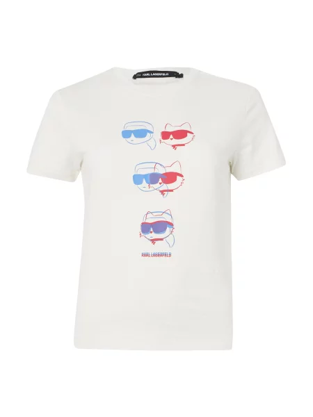 KARL LAGERFELD Tricou Écru portocaliu