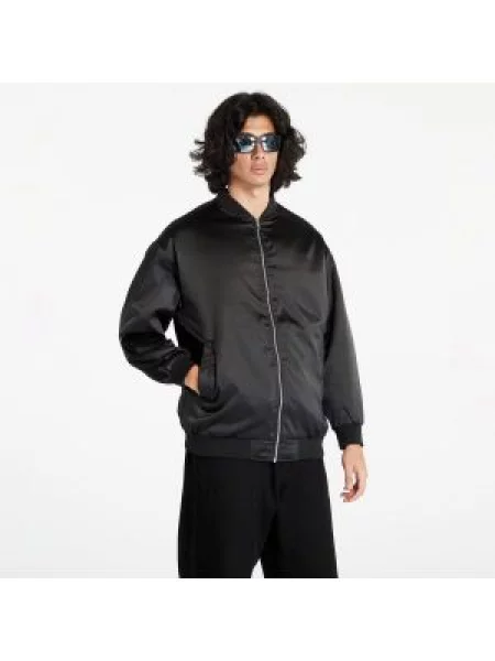 Bunda Urban Classics Ladies Oversized Satin Bomber Jacket Black černá