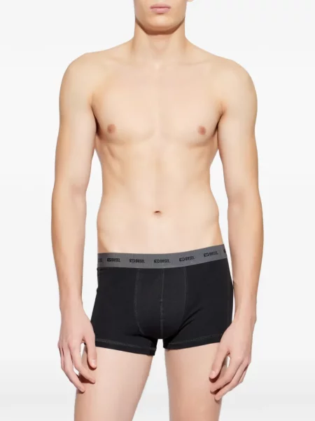 Pantaloni scurți Diesel cu autograf negru