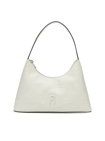 Кожена чанта Furla бежово