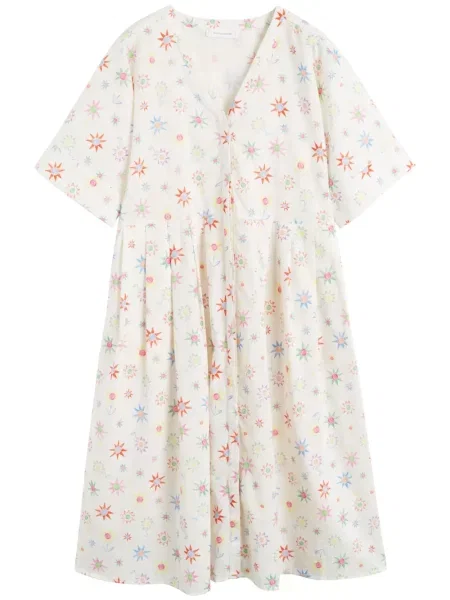 Rochie midi Chinti & Parker până la genunchi de costum alb