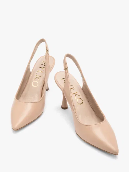Кожаные туфли Rylko бежевые