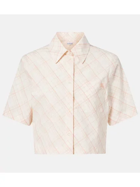 Cropp cămașă Burberry în carouri roz