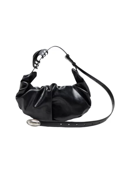 Torebka hobo Diesel z falbankami czarna