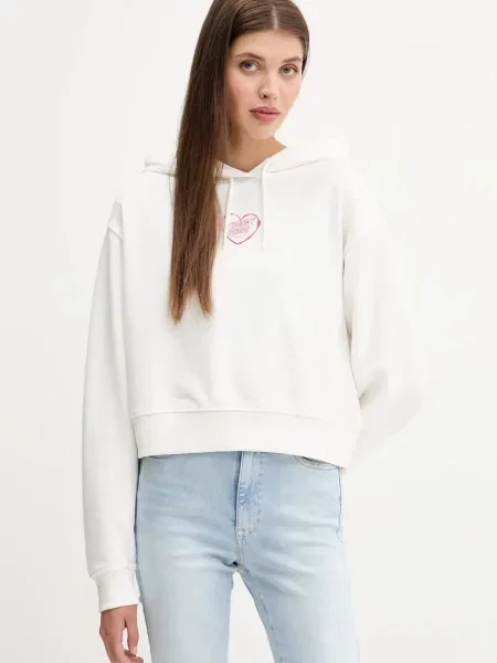 Bluza z kapturem Tommy Jeans z kapturem biała