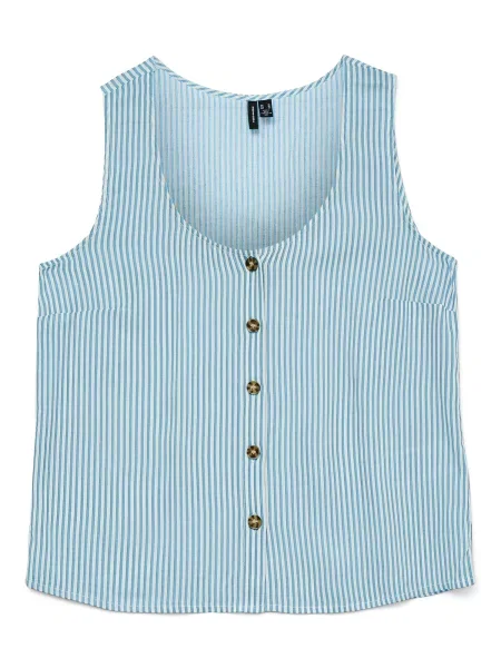 VERO MODA Halenka VMBumpy světlemodrá bílá