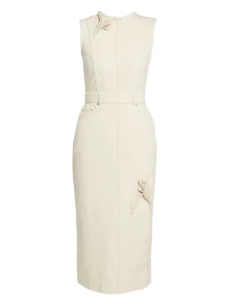 Sukienka midi Erdem bez rękawów z okrągłym dekoltem do kolan