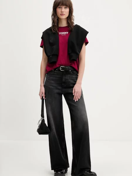 Rifle Tommy Jeans čierna