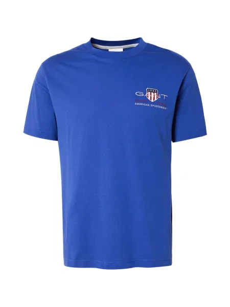 GANT Tricou albastru / roșu alb