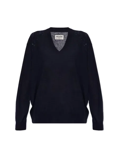 Sweter Zadig & Voltaire z kaszmiru niebieski
