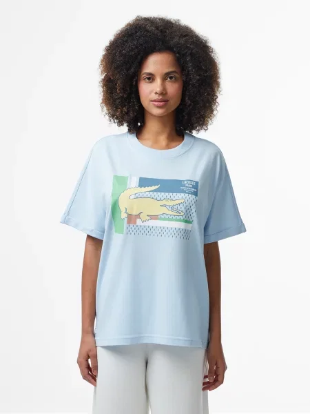 Футболка Lacoste голубая