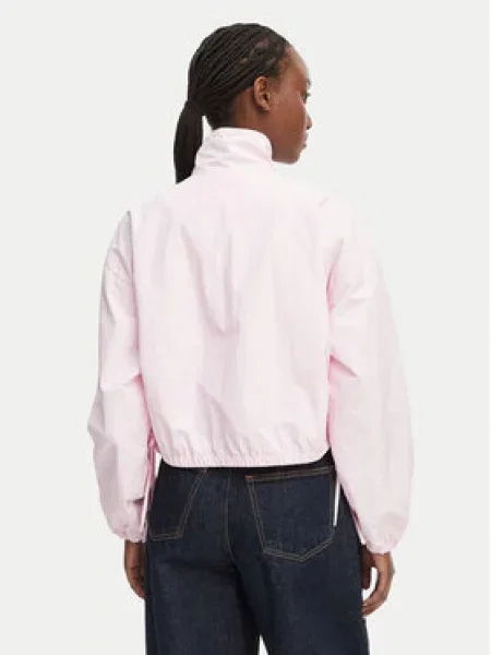 Tommy Jeans Prechodná bunda ružová