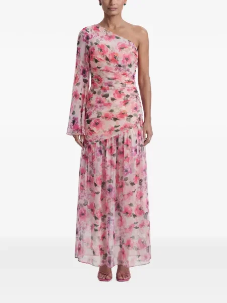 Rochie Cuanna cu model floral cu imagine roz