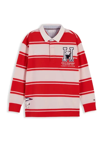 Tommy Hilfiger majica dugih rukava za djecu od pamuka crvena