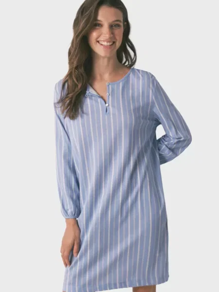Смугаста нічна сорочка Women'secret блакитна