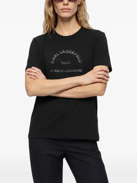 Stras tricou Karl Lagerfeld negru