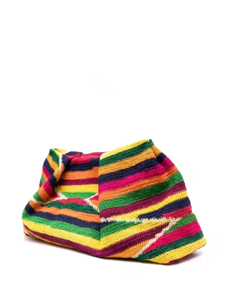 Pruhované pletené psaníčko Sensi Studio zelené