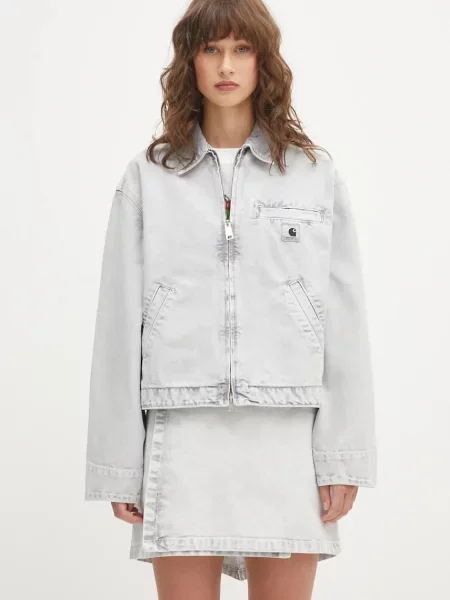 Jacheta Carhartt WIP W Emery Jacket Black/ Black Chalk Wash S gri