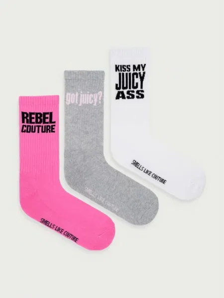 Juicy Couture čarape za žene s pamukom LOUIE SLOGAN
