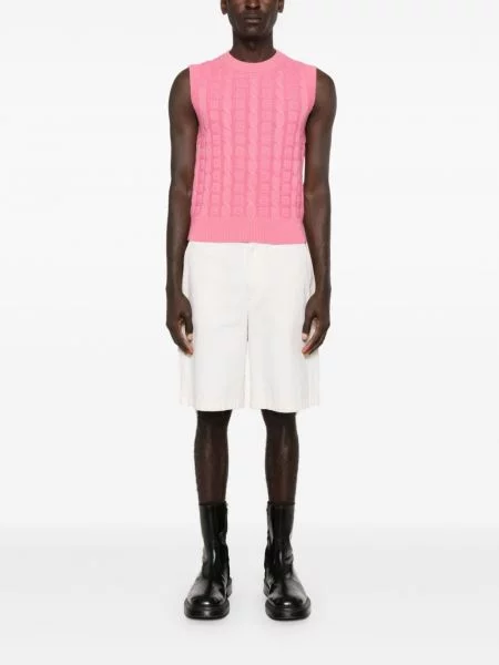 Megztinis Acne Studios su aplikacija rožinė
