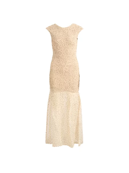 Lniana sukienka By Malene Birger garniturowa beżowa