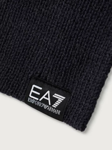 Fular Emporio Armani Ea7 de lână albastru