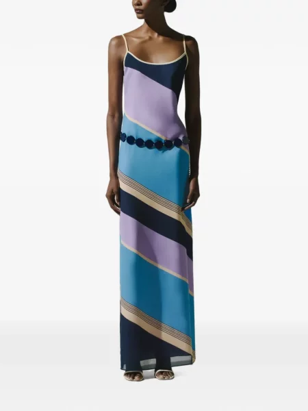 Rochie maxi Baobab cu dungi albastru