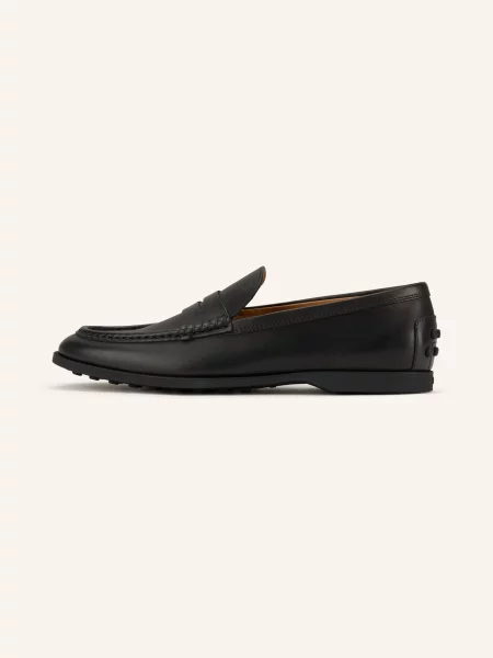 Tod's Mokasyny Penny Gomma schwarz czarne