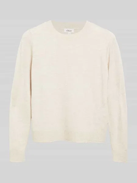 Sweter o kroju slim fit z mieszanki S.oliver Red Label biały