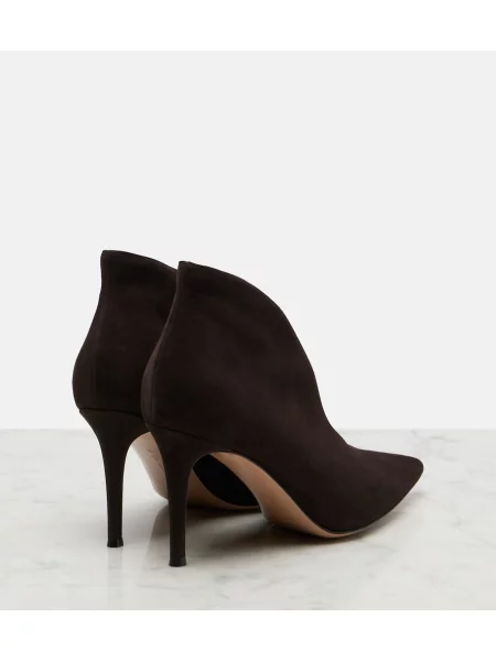Pantofi cu toc Gianvito Rossi din piele de căprioară maro
