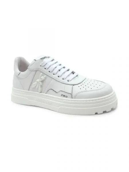 Patrizia Pepe Bőr sneakers tornacipő fehér