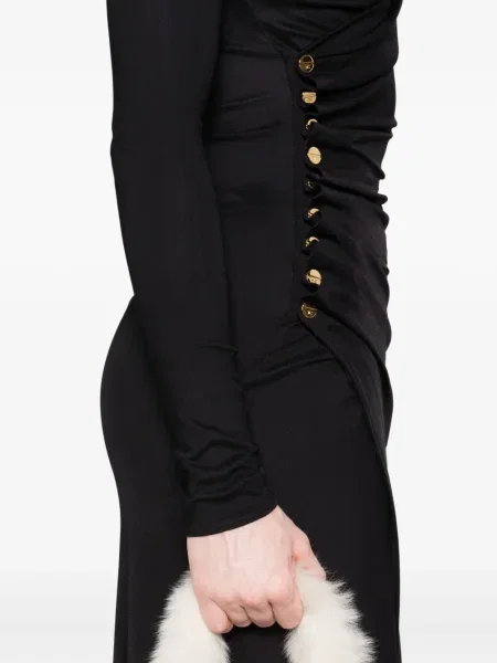 Rochie Elisabetta Franchi drapată de costum negru
