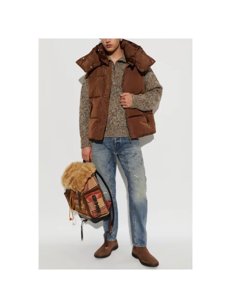 Kamizelka Dsquared2 z kapturem brązowa