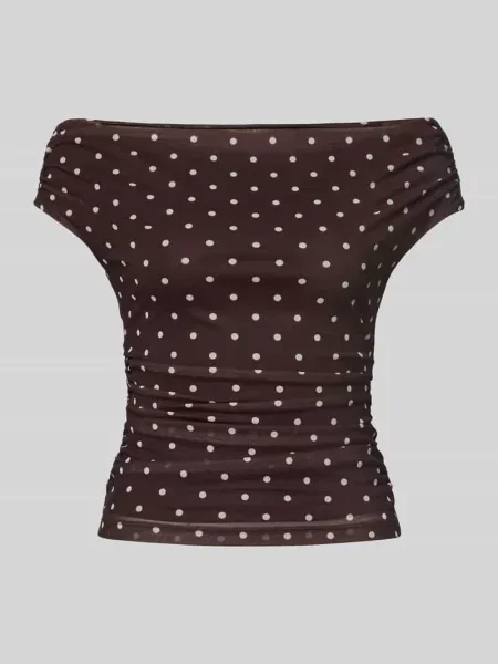 Top Forever New z siateczką z odkrytymi ramionami z siateczki