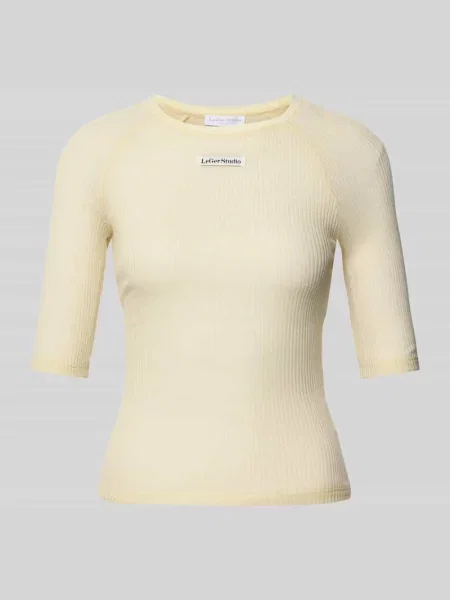Sweter z dzianiny z rękawem o dł. model ‘Abby’ Leger