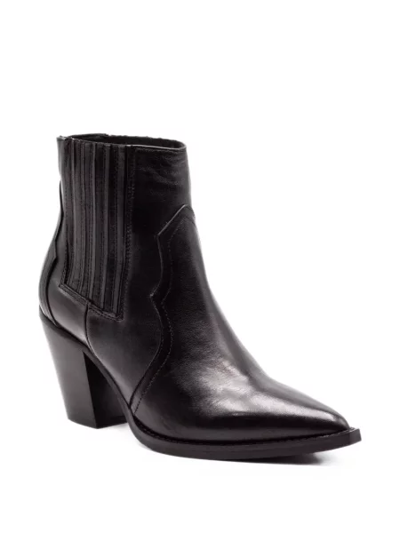 Botine Julie Dee din piele negru
