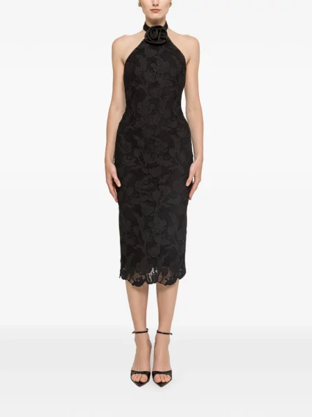 Rochie midi Nissa cu aplicații negru