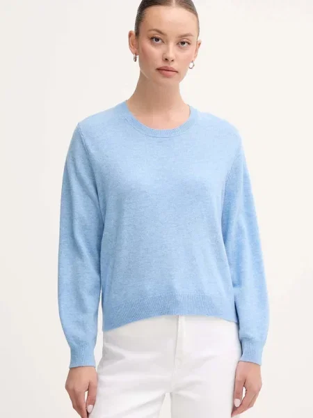 Вълнен пуловер United Colors of Benetton от лека материя бежово