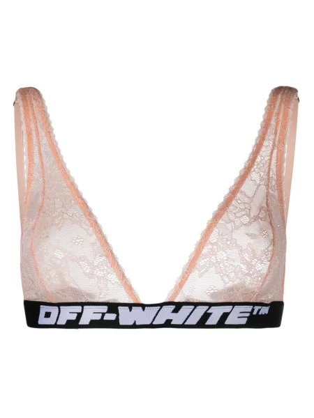 Sutien Off-white din jacard alb