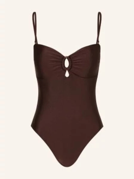 Mrs & Hugs Strój Kąpielowy Bandeau Z Wycięciami braun