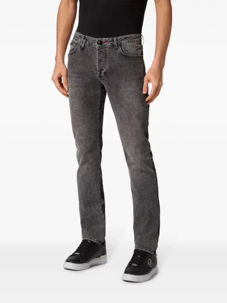 Κοκαλιάρης skinny τζιν Philipp Plein με σχέδιο παραλλαγής γκρι