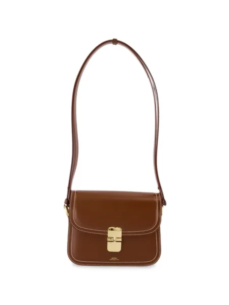 Geanta crossbody A.p.c. din piele maro