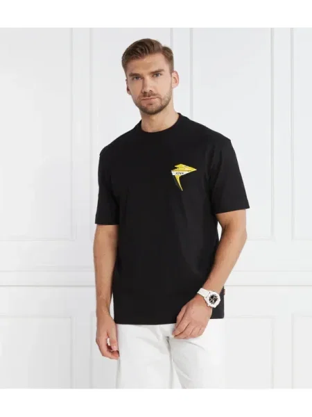 BOSS ORANGE Tricou TeeBikerGear | Relaxed fit negru