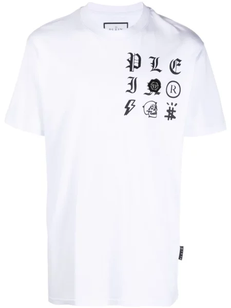 Tricou Philipp Plein cu imagine alb